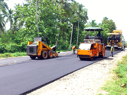 Asphalt resurfacing works in Sri Lanka